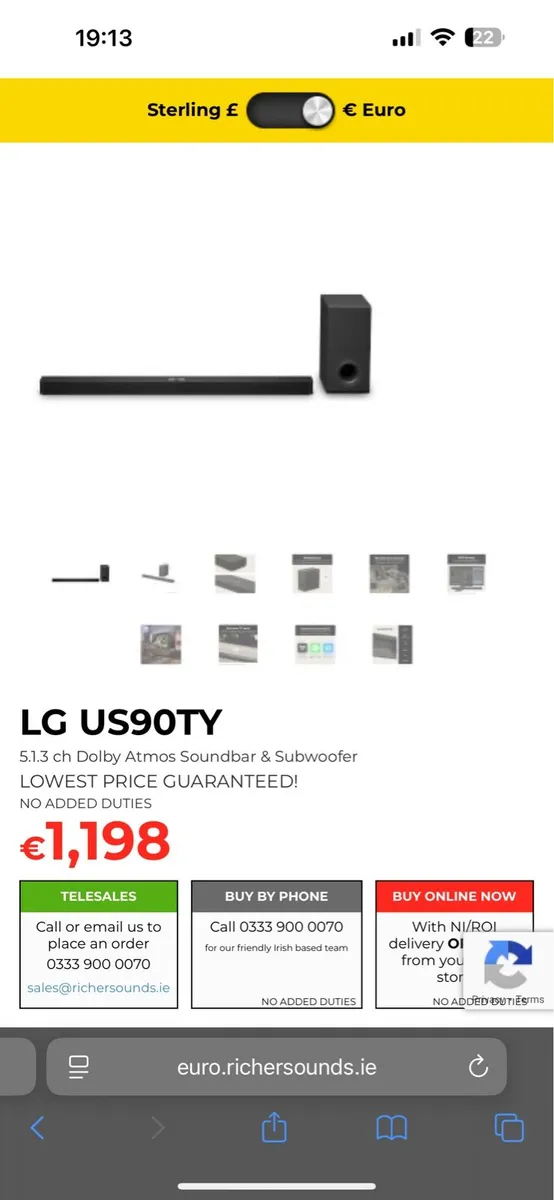 Brand New LG US90TY Soundbar & Subwoofer 5.1.3 - Image 2