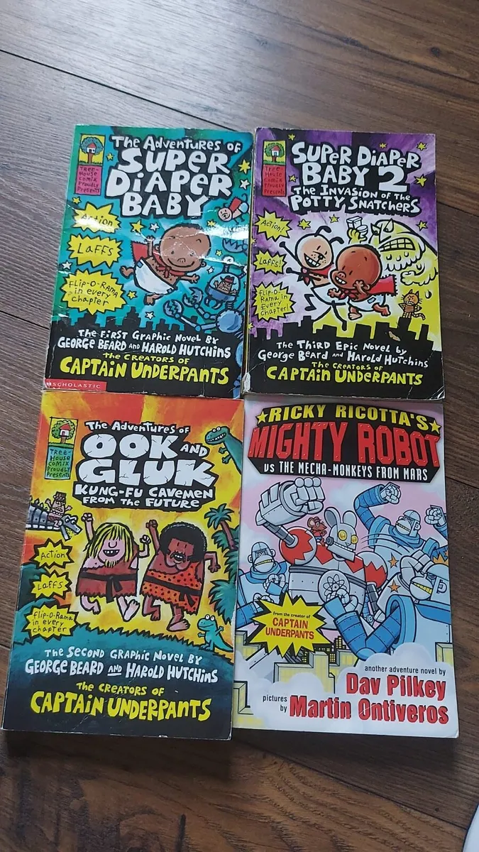 Super Diaper Baby & other Dav Pilkey books x 4