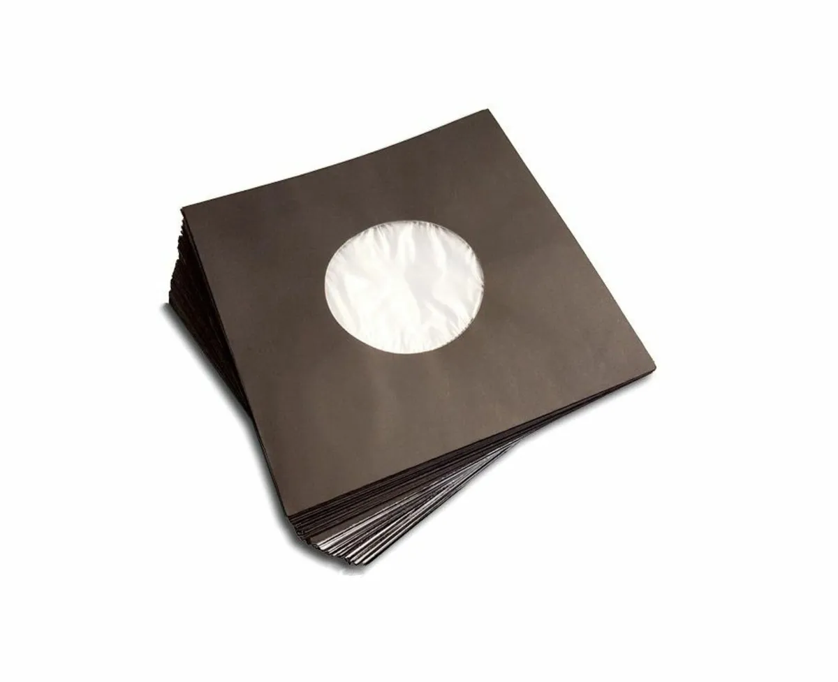 Black Record Anti static Polylined Sleeves 45rpm! - Image 1