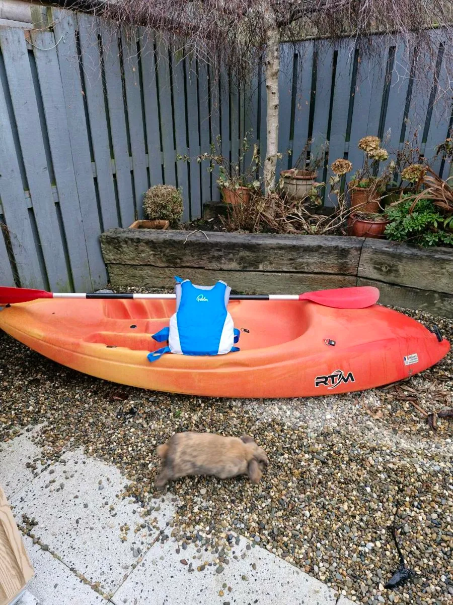 Kayak and life jacket and paddle - Image 2