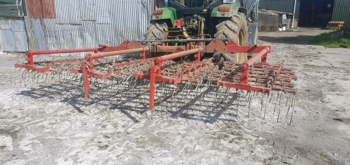 Grass tine harrow 4.8m folding - Image 1
