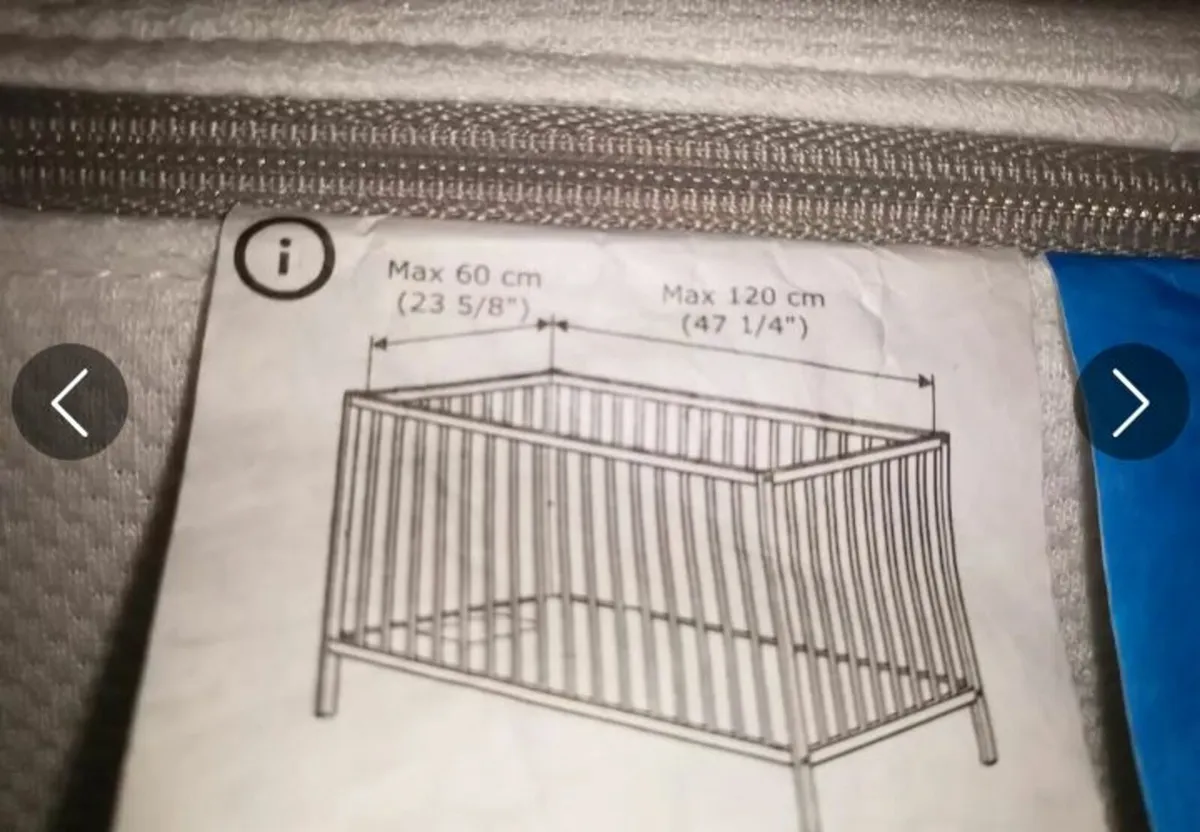 Baby cot with mattress 120x60 - Image 4
