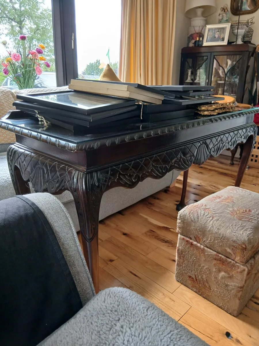 Hall Table with glass top - Image 1