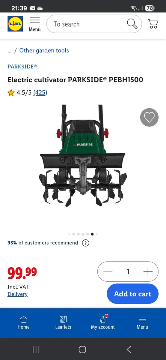 PARKSIDE ELECTRIC CULTIVATOR - Image 2