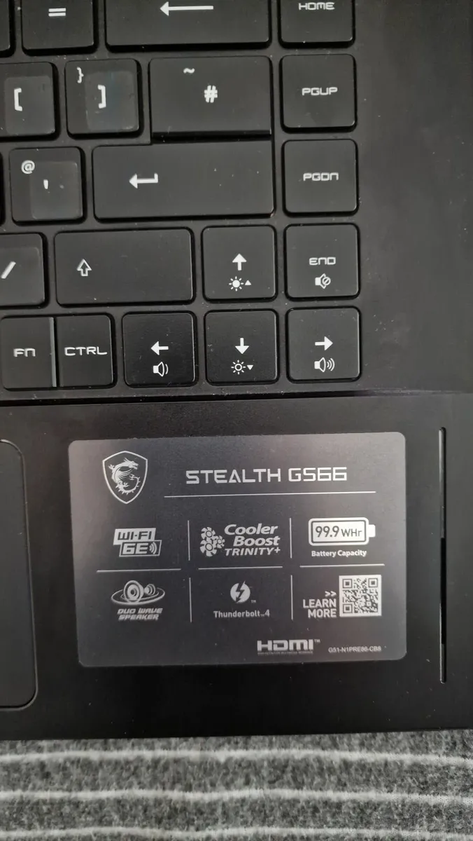 Gaming Laptop MSI GS66 Stealth - Image 2