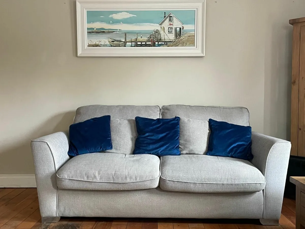 Large corner sofa with foot end and 3 seater sofa - Image 2