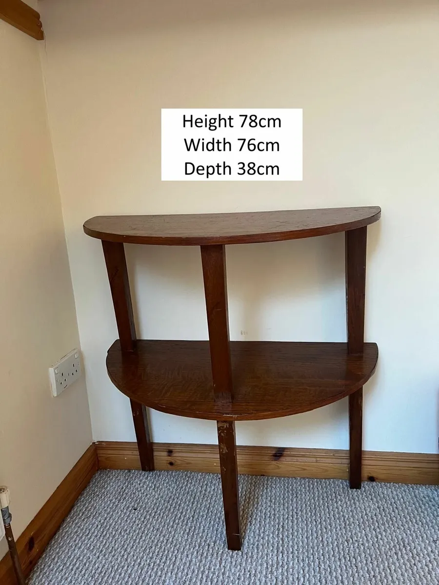Wooden Half-Moon Console Table - Image 2