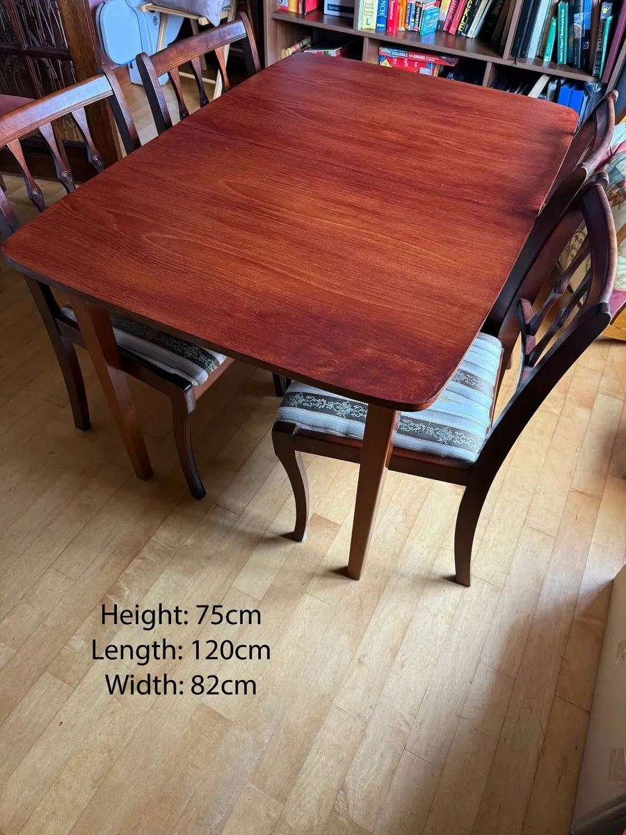 Extendable Dining Table & 6 Chairs - Image 1