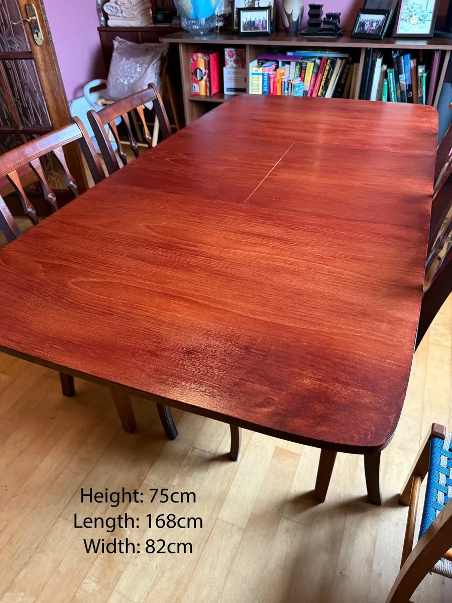 Extendable Dining Table & 6 Chairs - Image 2