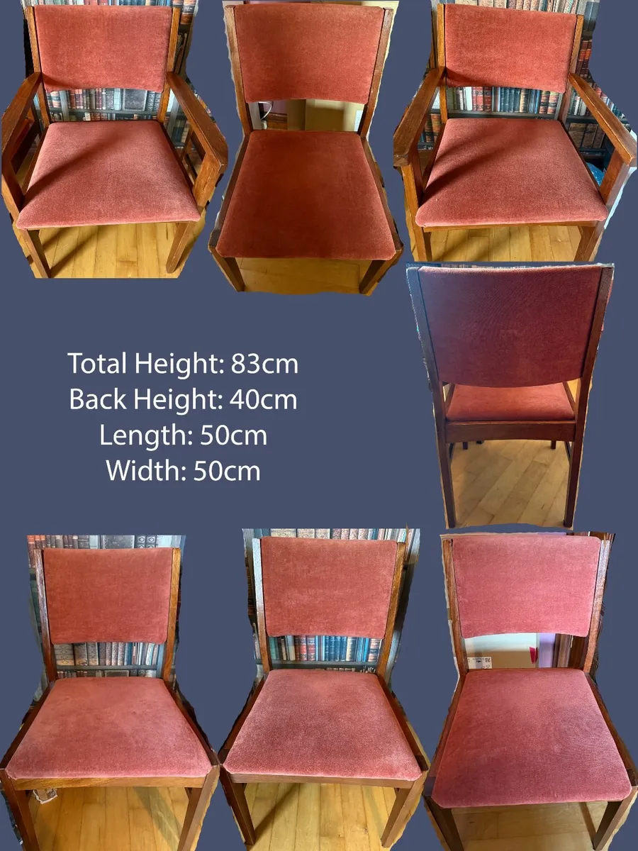 Set of 6 Upholstered Dining Chairs