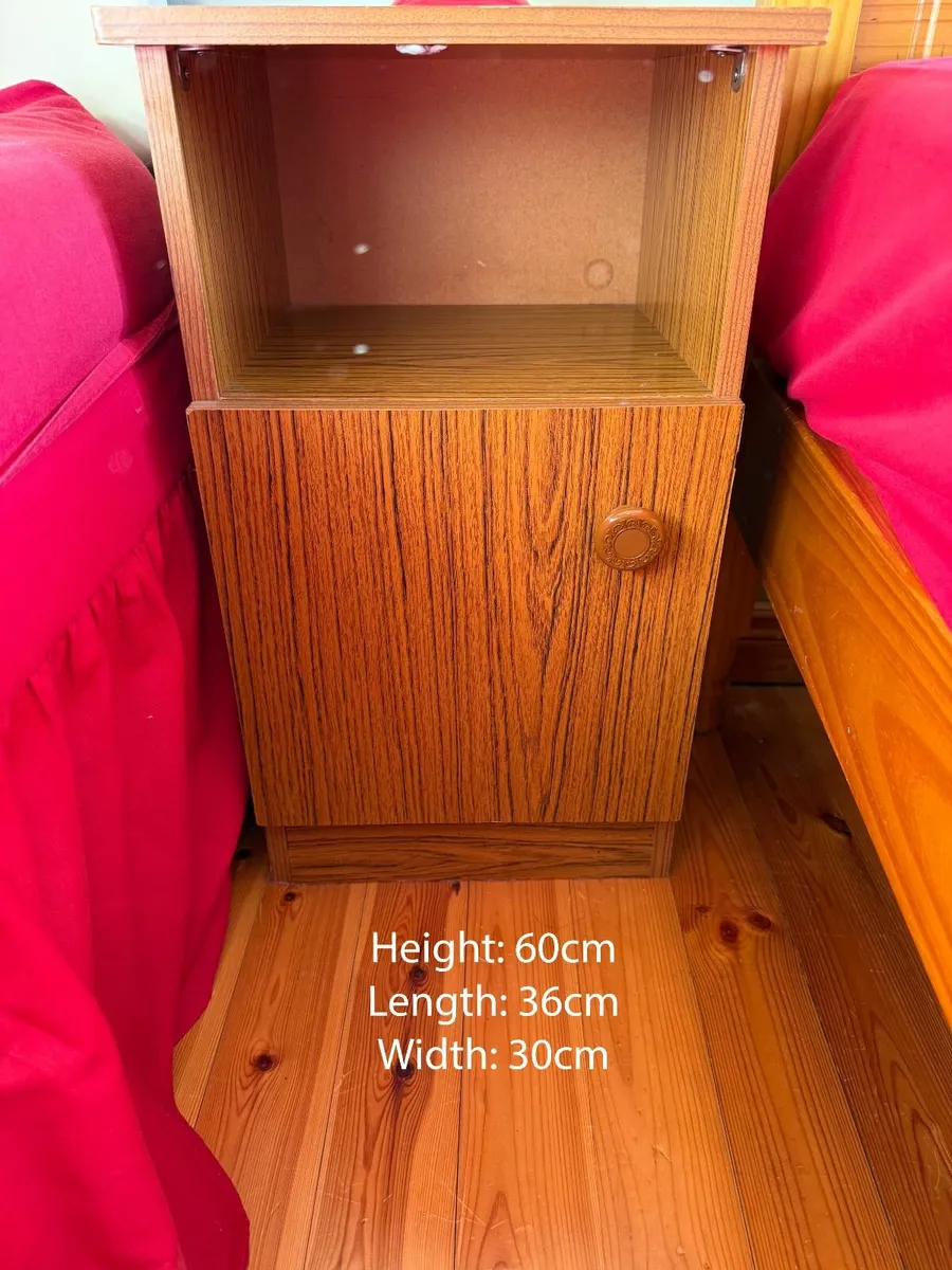 2 Bedside Lockers with Storage - Image 2