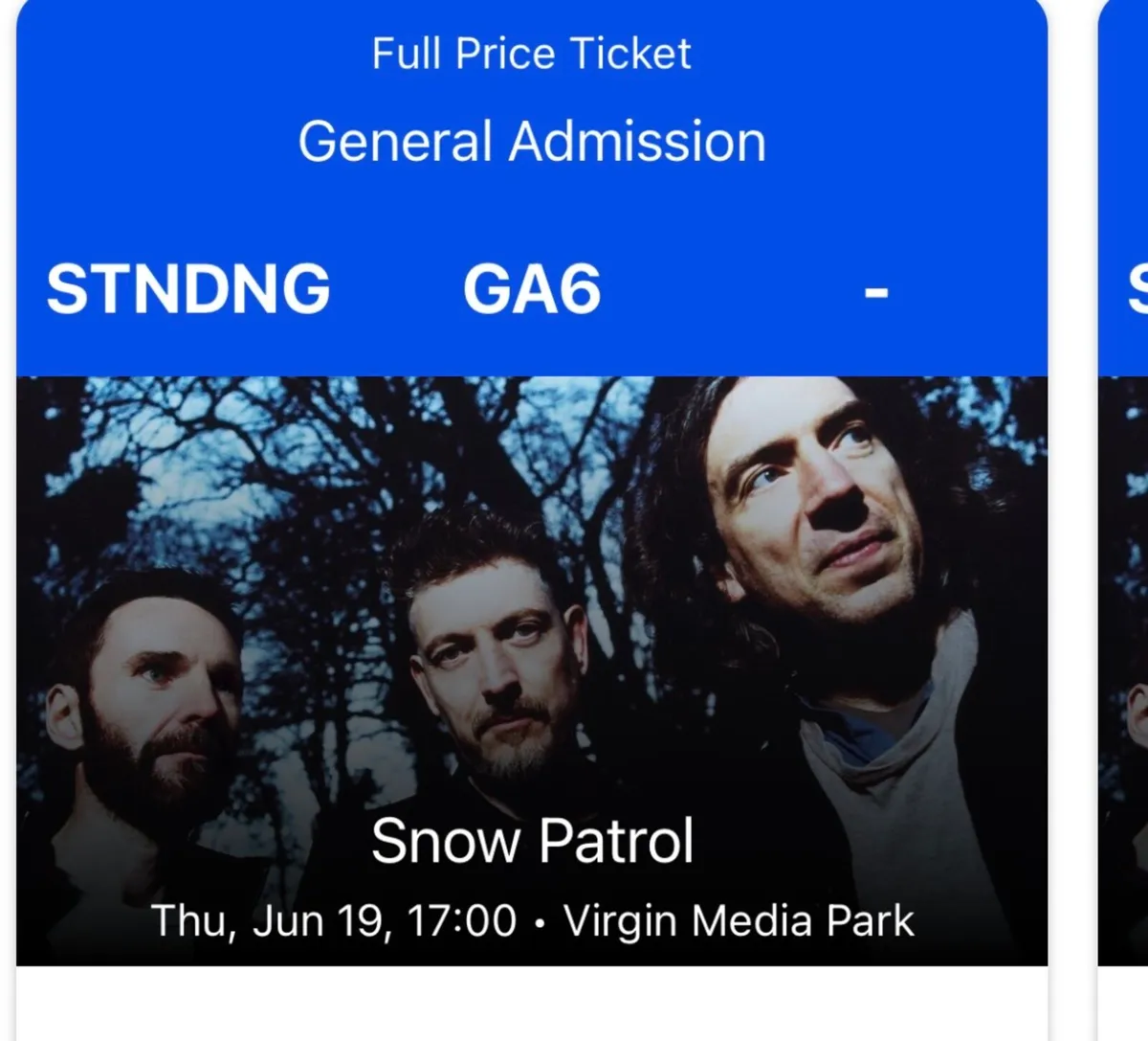 Tickets - Snow Patrol - June 19th - Cork