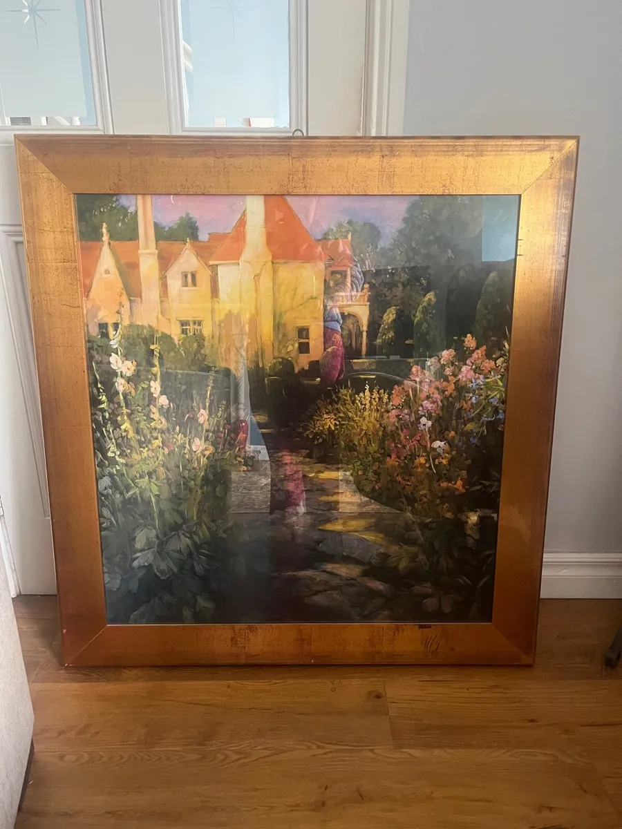 Fine Art framed beautiful garden scene - Image 2