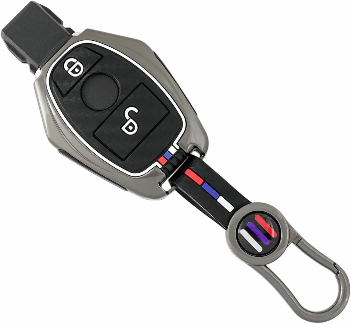 2 Buttons For Mercedes Benz Key Cover Zinc Alloy K - Image 2