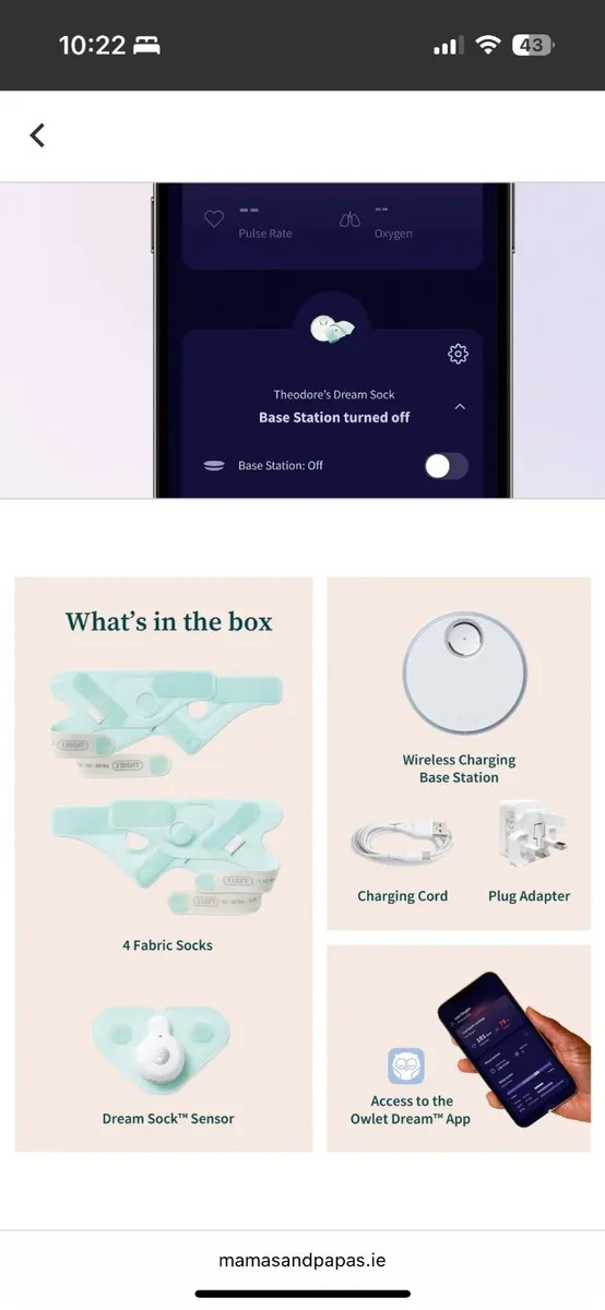 Owlet smart sock - Image 1