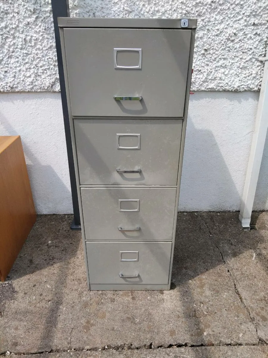 Vintage Metal  Filing cabinet - Image 1