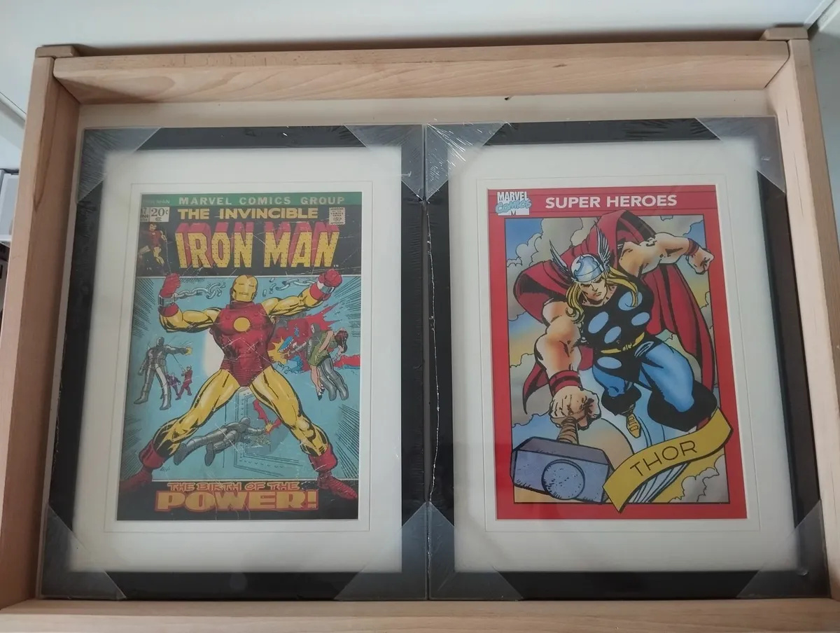Framed Superhero Prints 35e or 20 e each - Image 1
