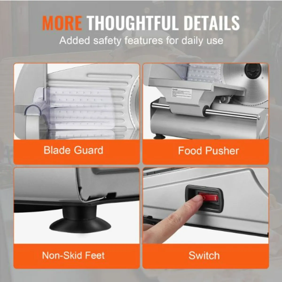 180W Electric Deli Food Slicer Meat Slicer - Image 4