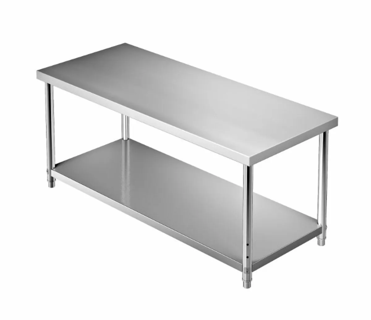 Heavy Duty Metal Worktable + Adjustable Undershelf - Image 1