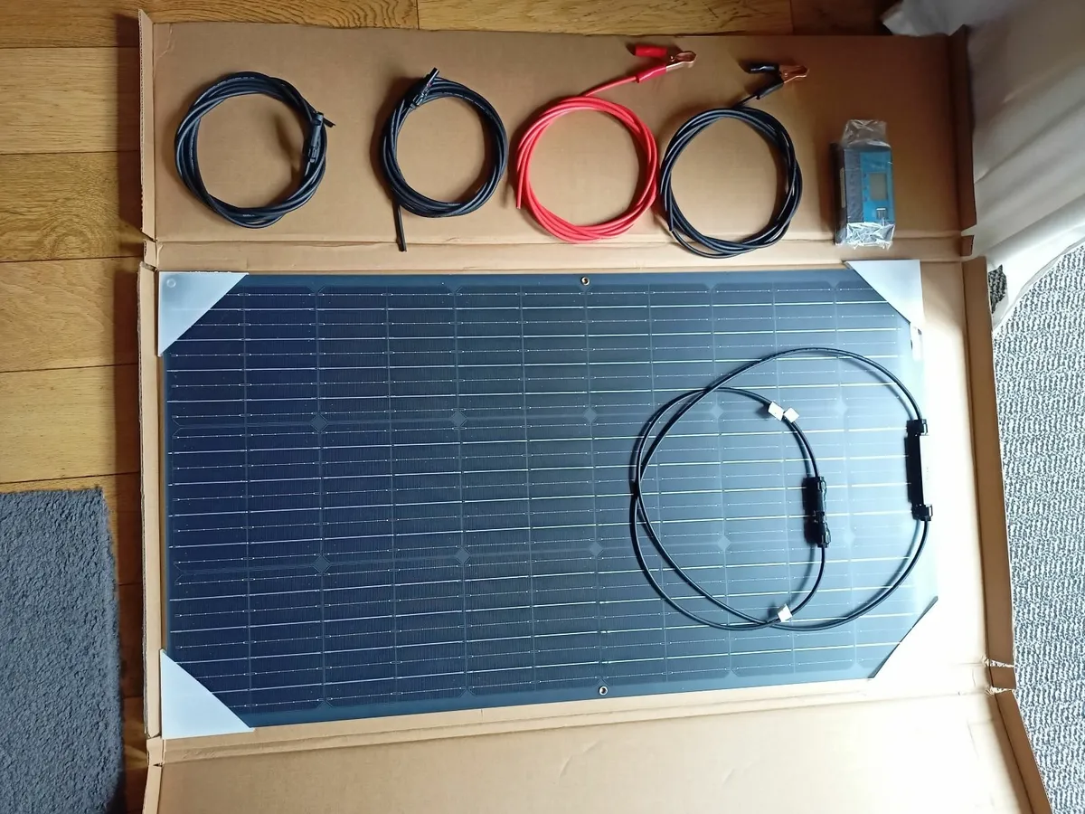 100W 12V Solar panel kit for boat or camper van - Image 1
