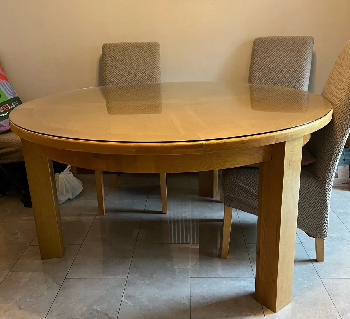 Solid Oak Dining Table - Image 2