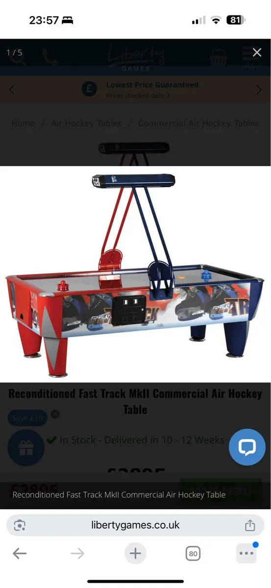 Sam Leisure Air Hockey Table (6ft Fast Track) - Image 2