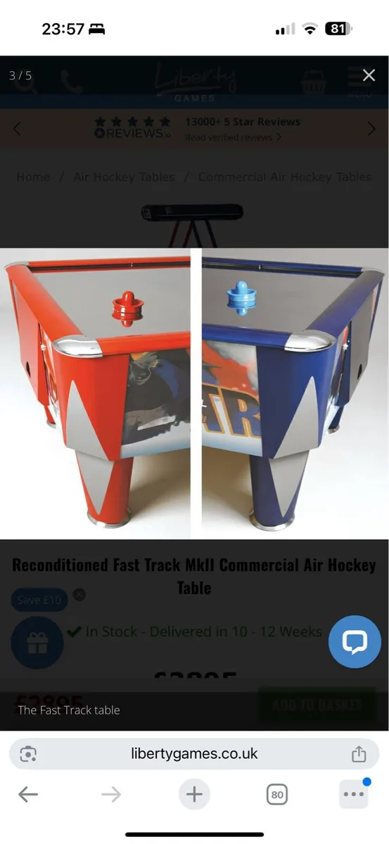 Sam Leisure Air Hockey Table (6ft Fast Track) - Image 3