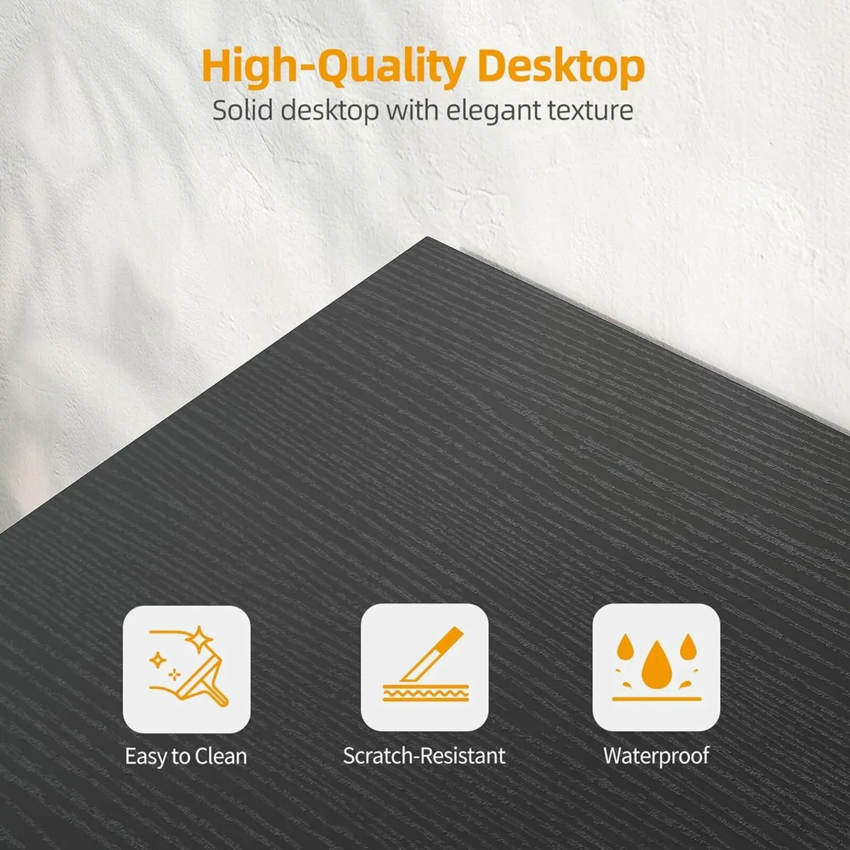 L Shaped Gaming Office Desk Outlets 120x70cm black - Image 4