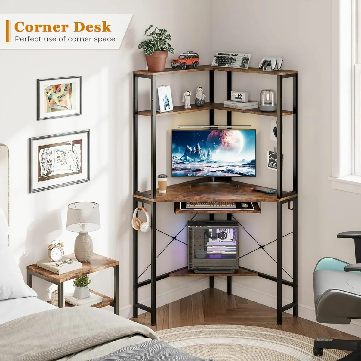 Corner Desk Computer Home Office Gaming Desk - Image 1
