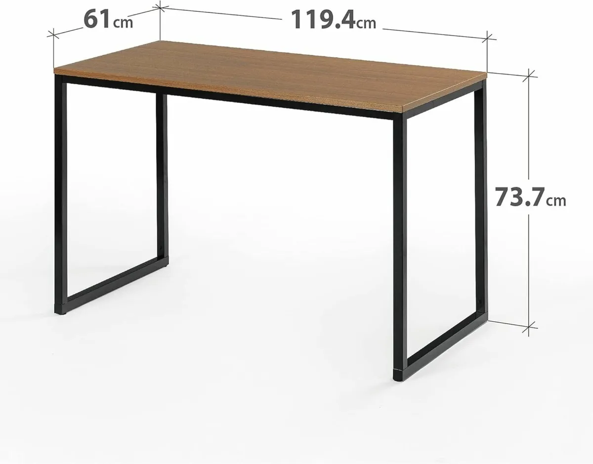 Desk Table 119x61x73 cm Wood Office Desk Brown - Image 4