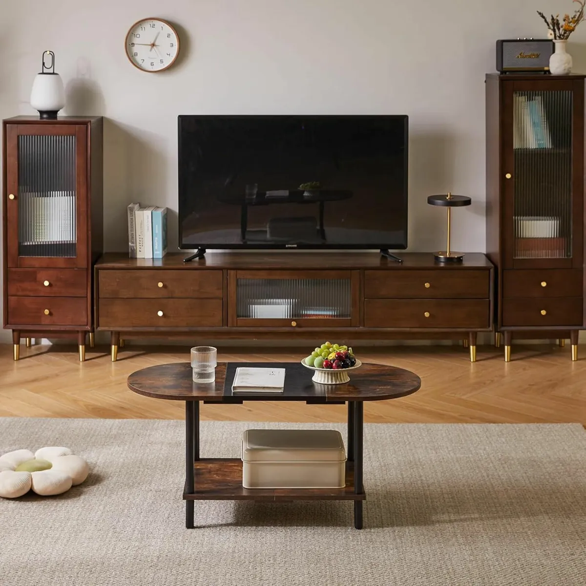 Coffee Table, Oval Center Table Living Room Home - Image 3