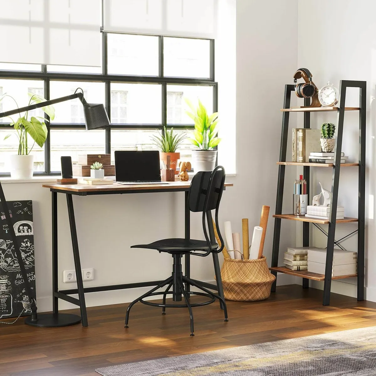 Computer Writing Desk Office Steel Frame 100x50cm - Image 4