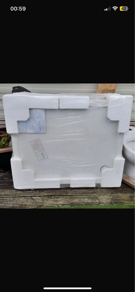 Shower tray and door c/w shower and trap - Image 3
