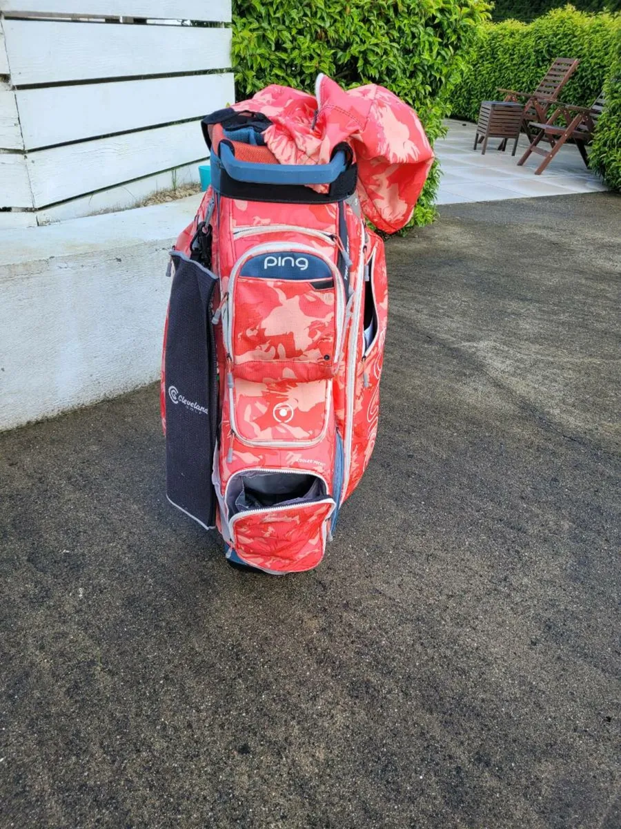 PING Traverse Golf Cart Bag – Stormcoral/Bloo - Image 1