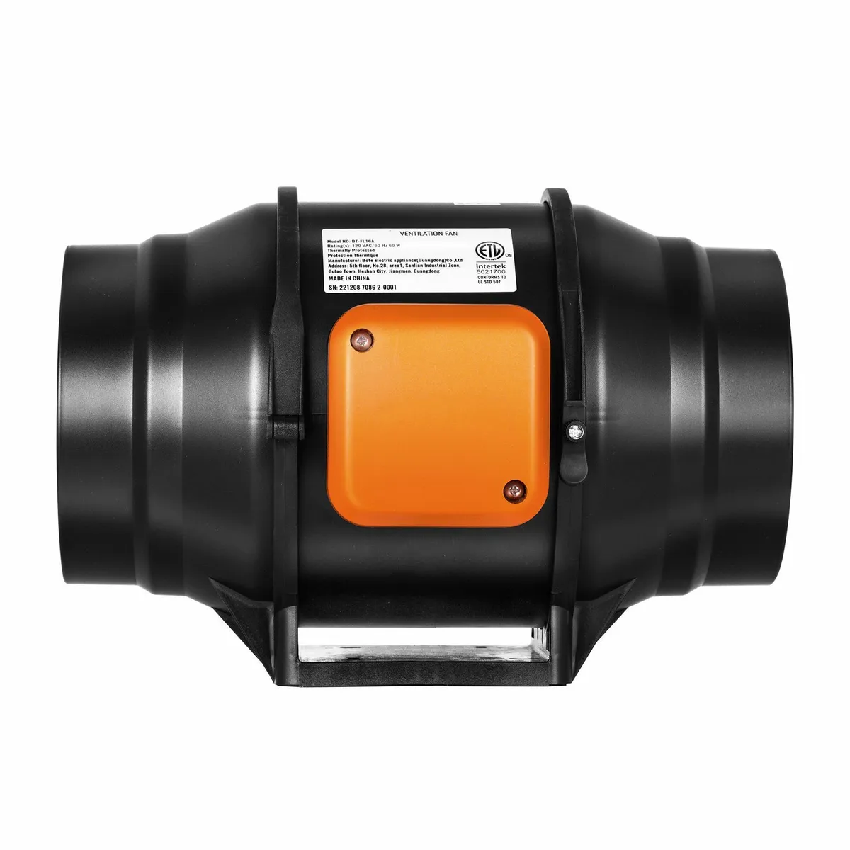 152.4mm Inline Duct Fan HVAC Exhaust Blower Kit - Image 2