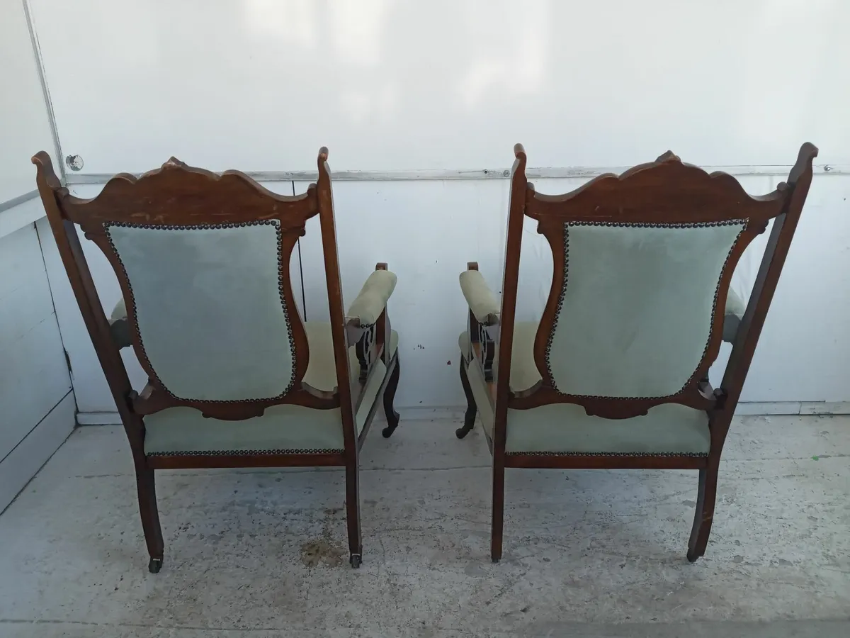 2 x Old Armchairs for Sale - Image 3