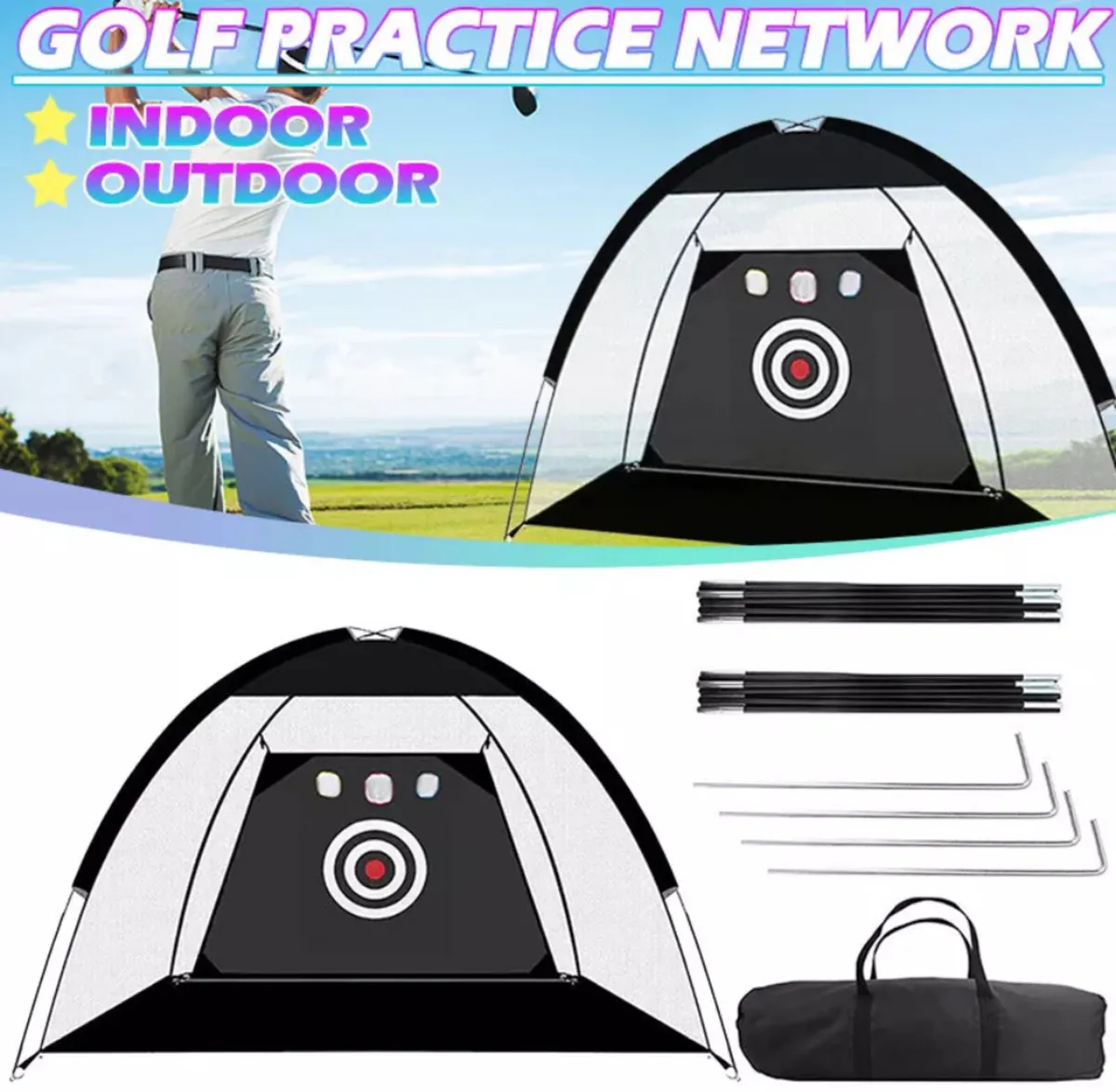 Golf Practice Net For Use Indoor or Outdoor NEW - Image 1