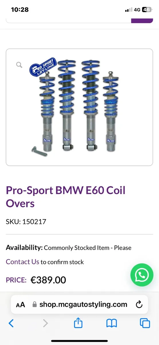 Coilovers BMW e60