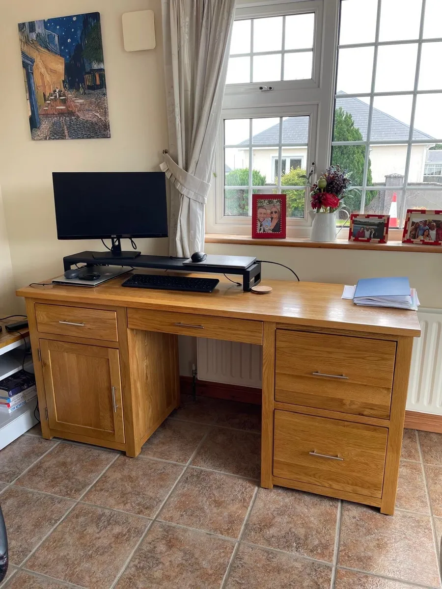 Solid Oak Desk - Image 1