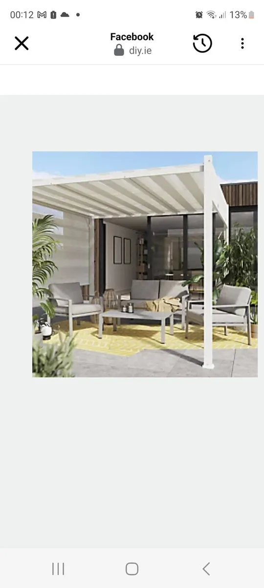 B&Q  Sliding roof gazebo - Image 1