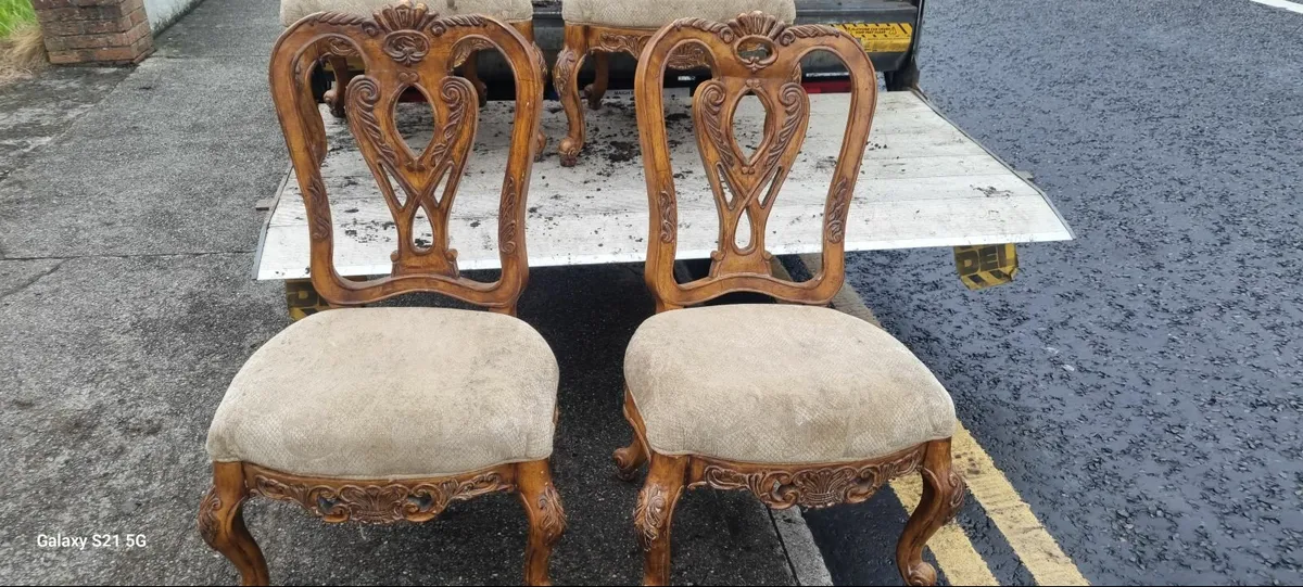 Set of carved 4 chairs