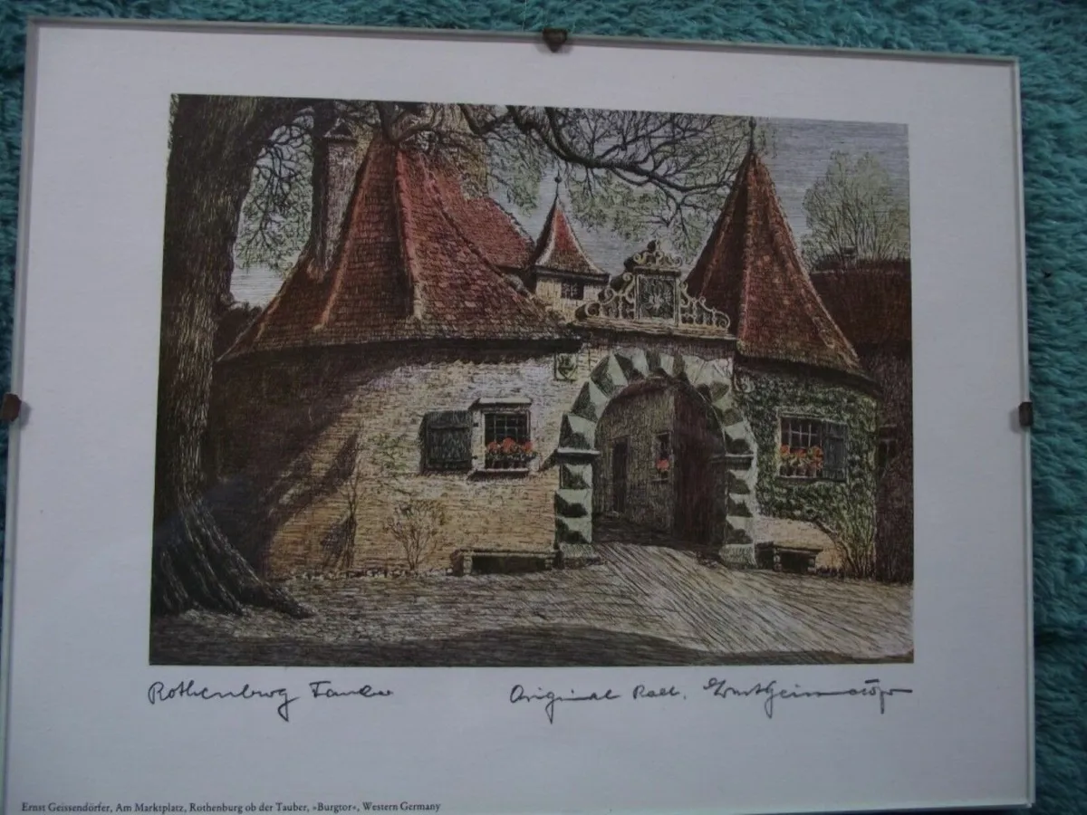 Signed etchings-Rothenburg  by Ernst Geissendorfer - Image 3