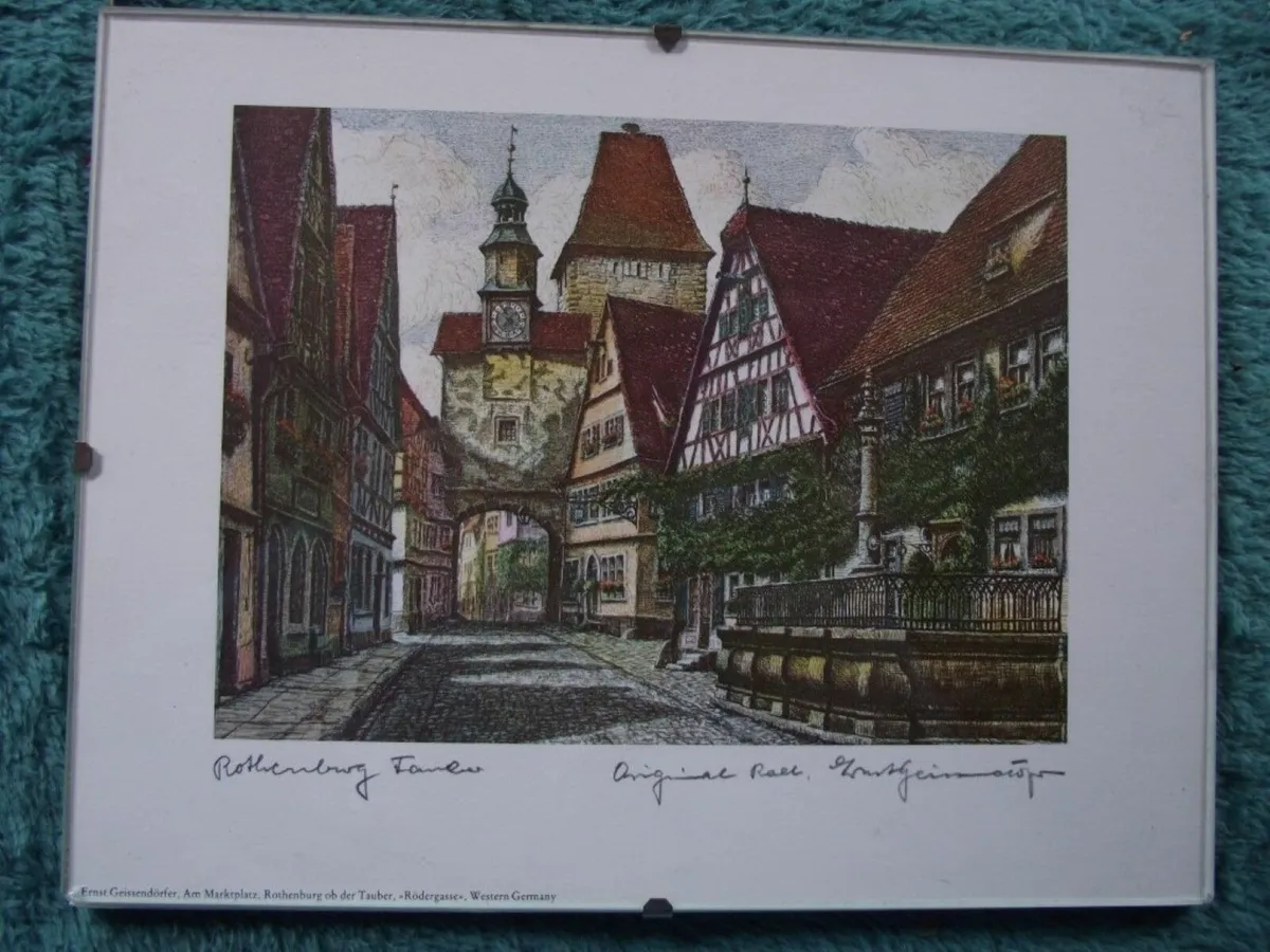 Signed etchings-Rothenburg  by Ernst Geissendorfer - Image 4