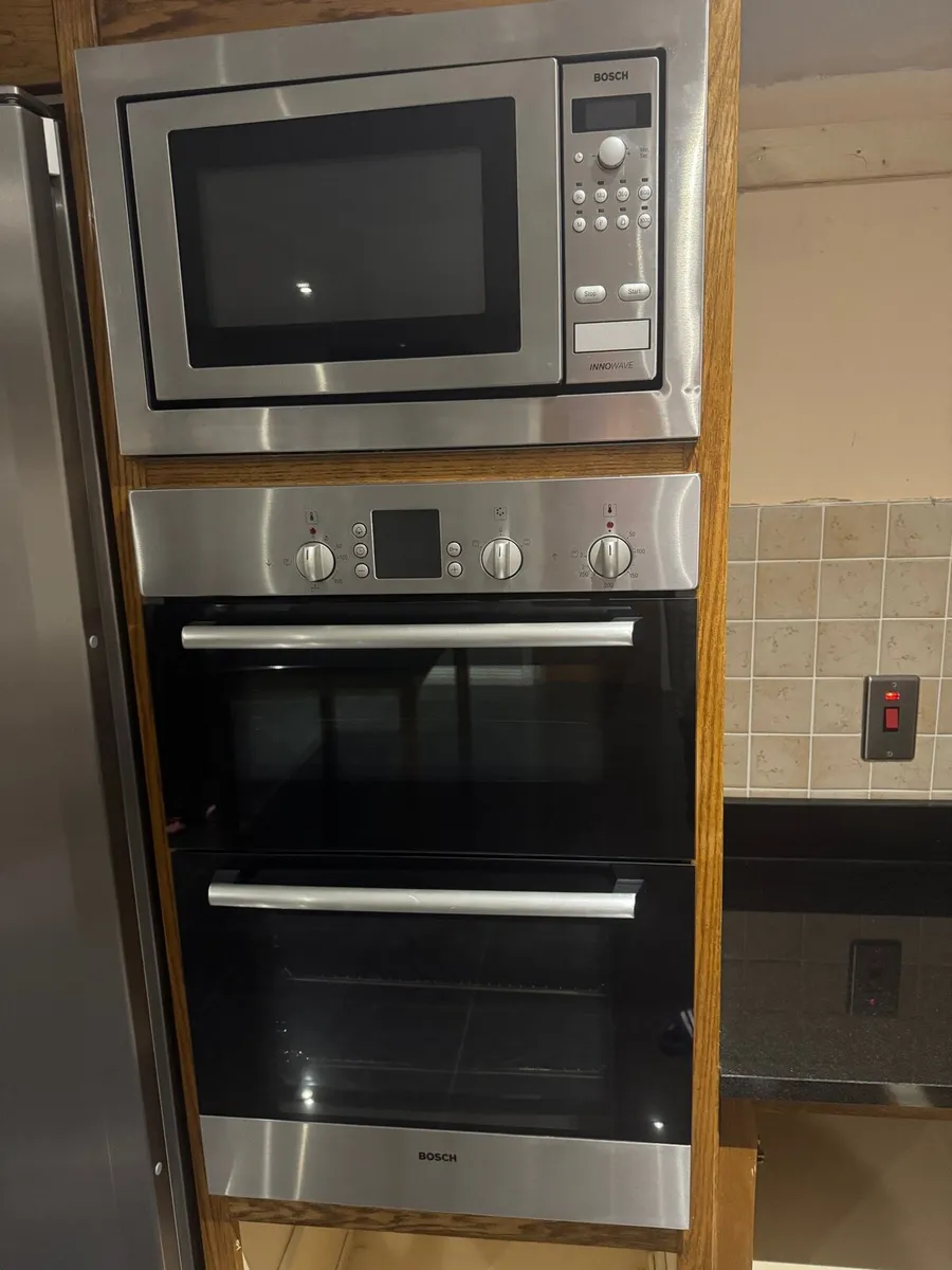 Double oven and microwave
