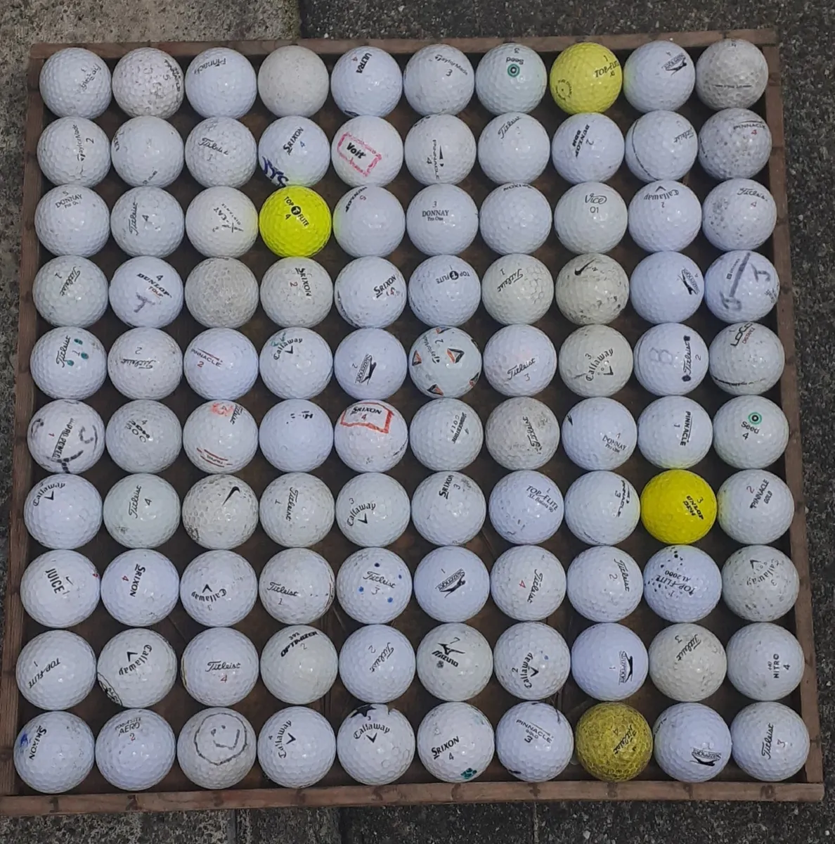 100 Practice golf balls 30euro