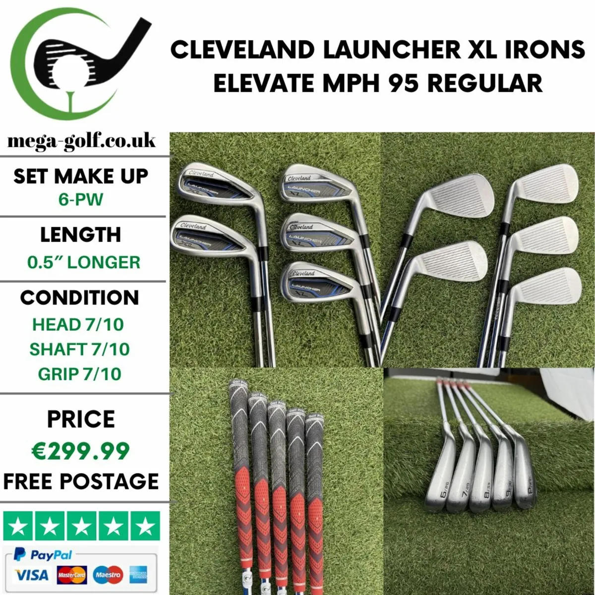 CLEVELAND LAUNCHER XL IRONS / 6-PW / REGULAR - Image 1