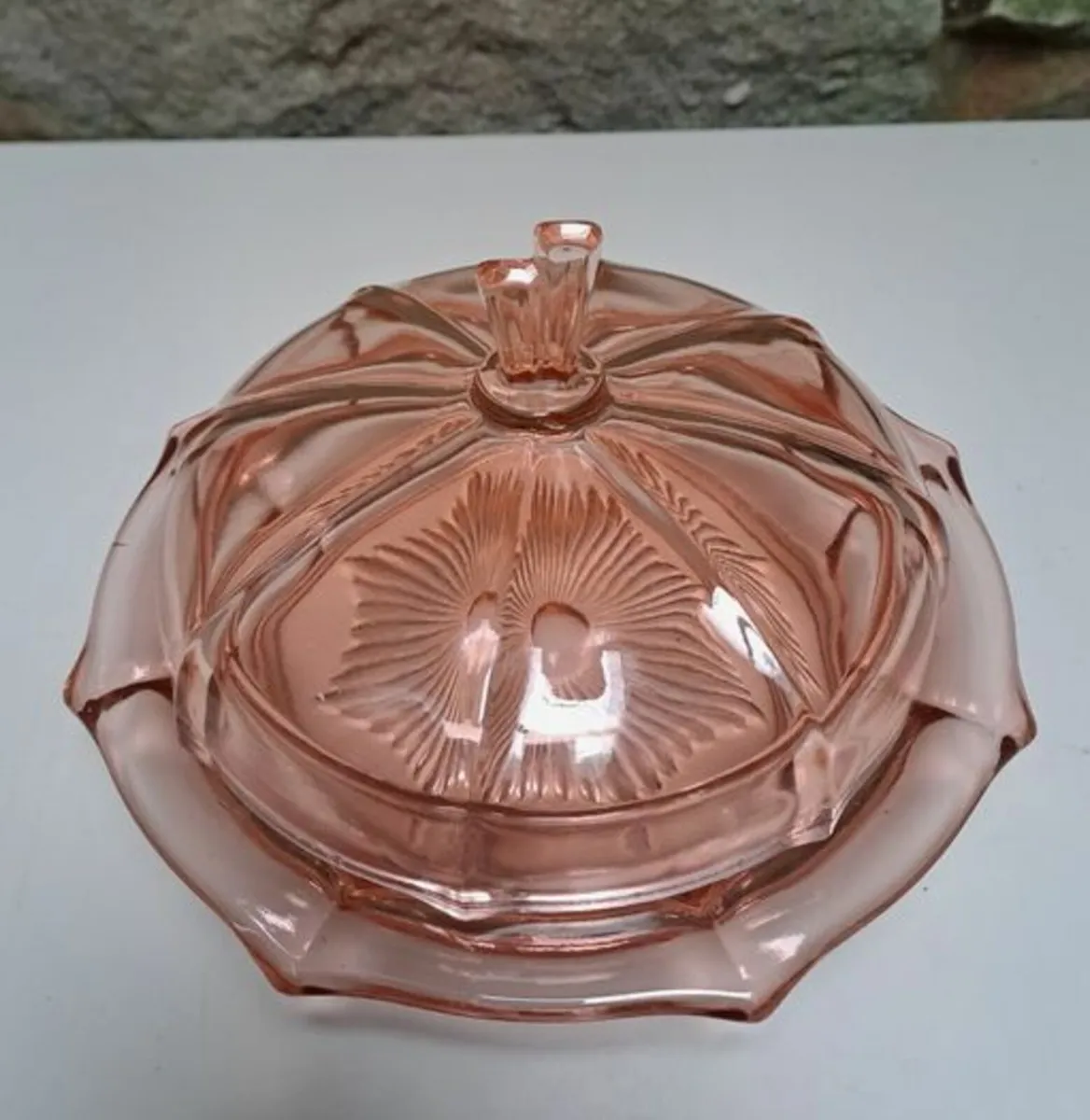Vintage glass butter dish - Image 4