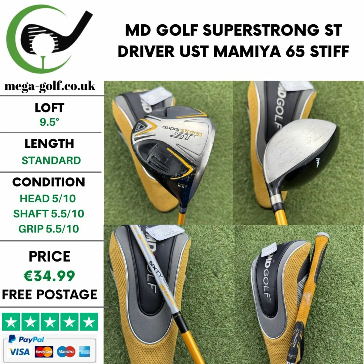 MD GOLF SUPERSTRONG ST DRIVER / 9.5° / STIFF - Image 1