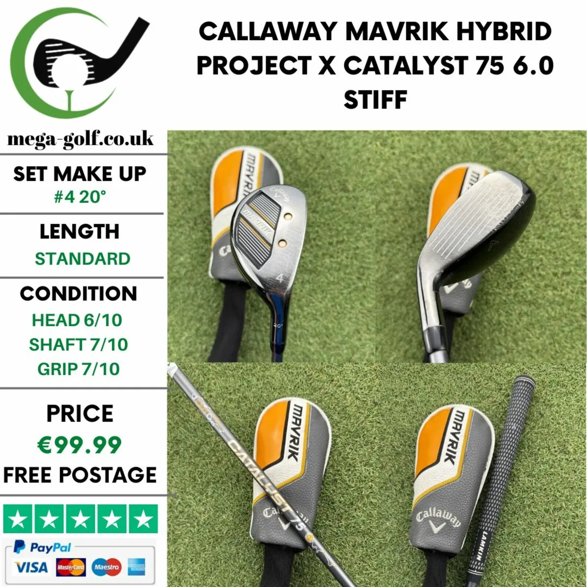 CALLAWAY MAVRIK HYBRID / #4 20° / STIFF - Image 1