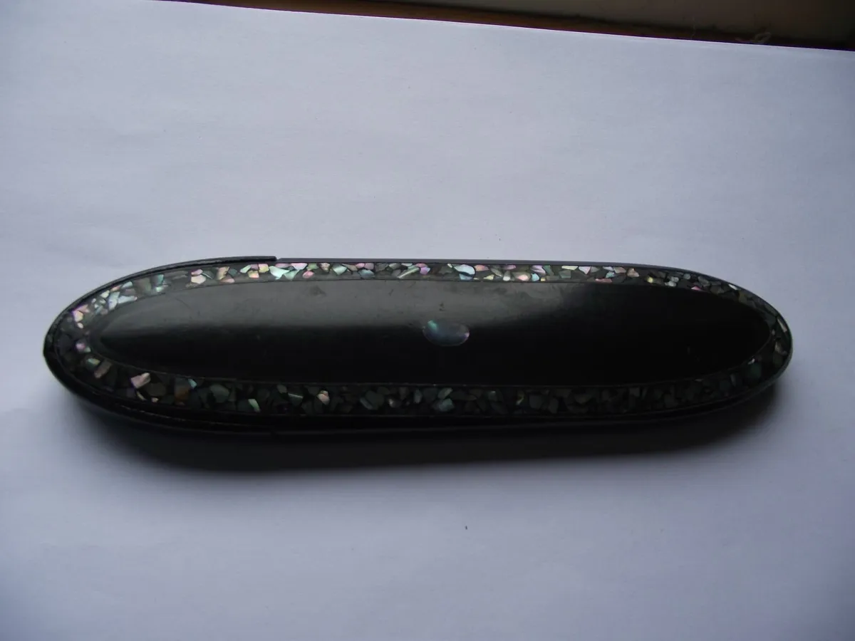 Antique Papier Mache Spectacle Case - Image 1